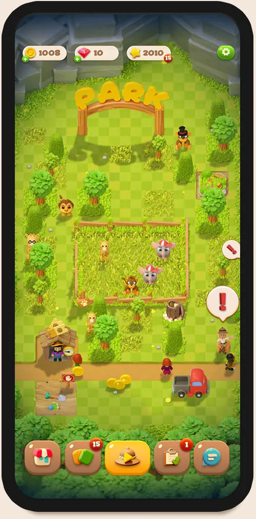 Animal Park gameplay: building and customizing your park